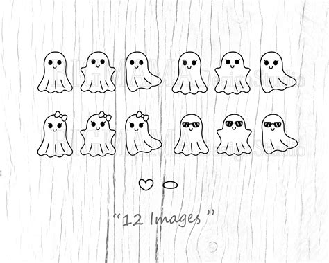 Cute Ghost Svgghost Svg Bundlehalloweenshirtdxfcute Etsy