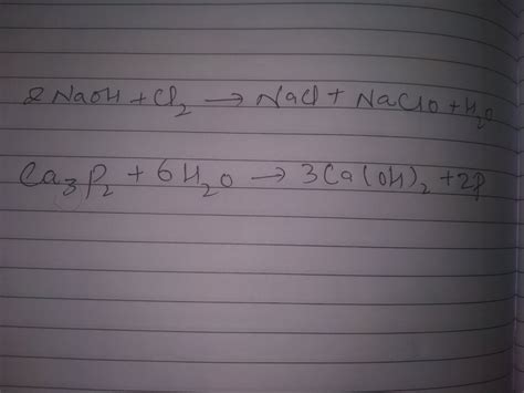 How Chlorine React With Cold And Dilute Naoh