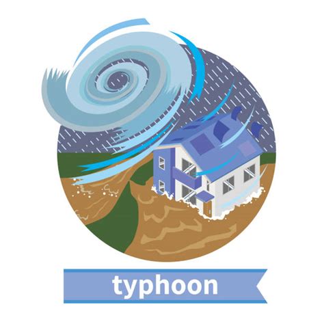 typhoon illustraties royalty  vector illustraties en clip art