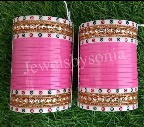 Pink Chura Indian Bridal Choora Bangles Wedding Chuda Punjabi Etsy