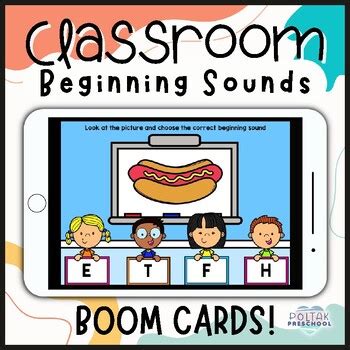 Boom Cards In The Classroom Beginning Sounds By Poltak Preschool