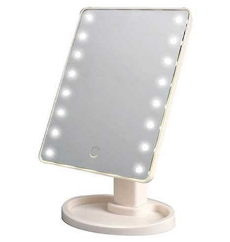 Зеркало с LED подсветкой прямоугольное (22 LED) (w-5), Настольное ...