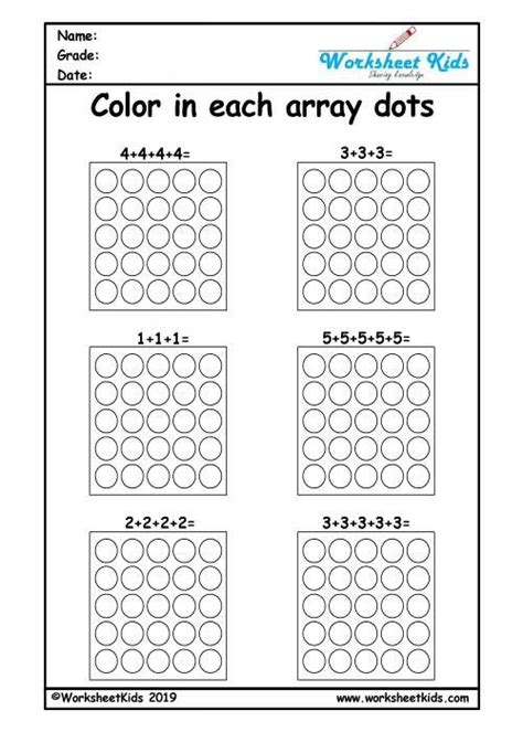 Free Array Worksheets Nd Grade