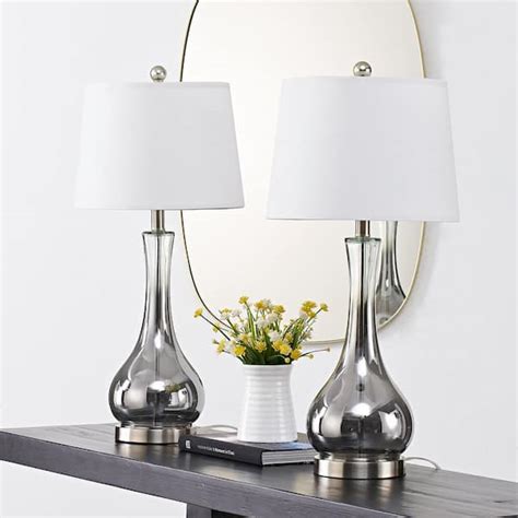 Maxax Denver Silver Table Lamp Set Of T Sg The Home Depot