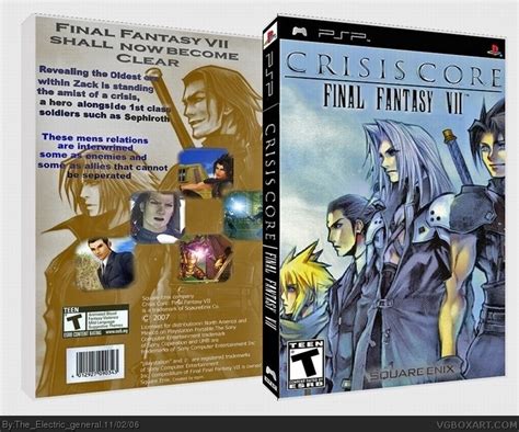 Crisis Core Final Fantasy Vii Psp Box Art Cover By Eg