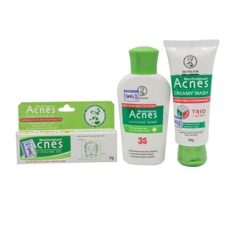 Mentholatum Acnes Daily Care Kit Creamy Face Wash Toner And Sealing