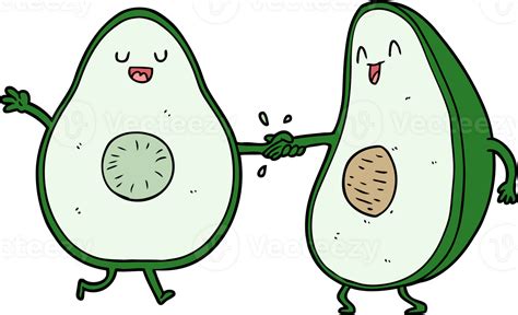 Cartoon Dancing Avocados Drawing 46952306 Png