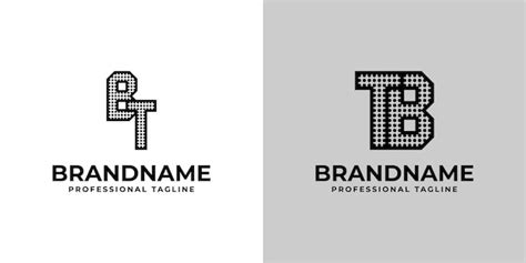 Premium Vector Letters Bt And Tb Dot Monogram Logo Suitable For