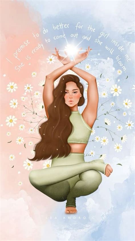 Hour Guided Meditation Illustration Art Girl Yoga Art Yoga