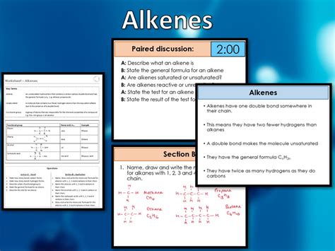 Alkenes Lesson Gcse Chemistry Unit 7 Teaching Resources