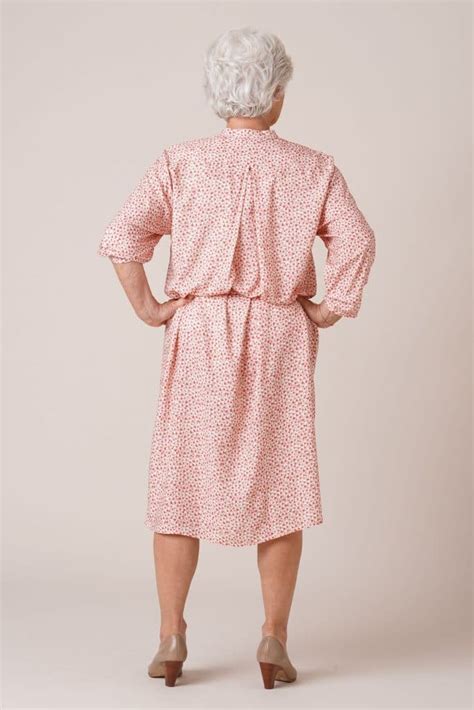 Robe chemisier imprimé rose Vêtement pour seniors forESTIME