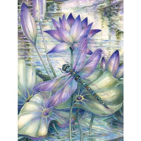 Purple Dragonfly Diamond Painting Kit My Diamond Paintings