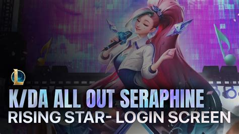 60 FPS K DA ALL OUT Seraphine Rising Star Animated Splash Art