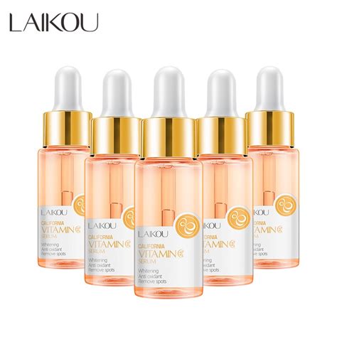 5pcs LAIKOU Vitamin C Serum Brightening Whitening Anti Freckle Facial