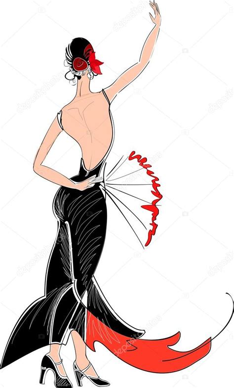 Flamenco Dancer With Fan Stock Vector By ©mariaflaya 36025779