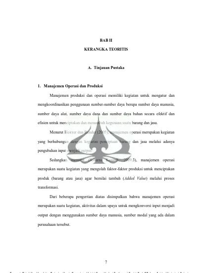 BAB II KERANGKA TEORITIS A Tinjauan Pustaka Efisien Untuk