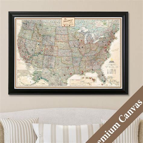 National Geographic Push Pin Maps Etsy