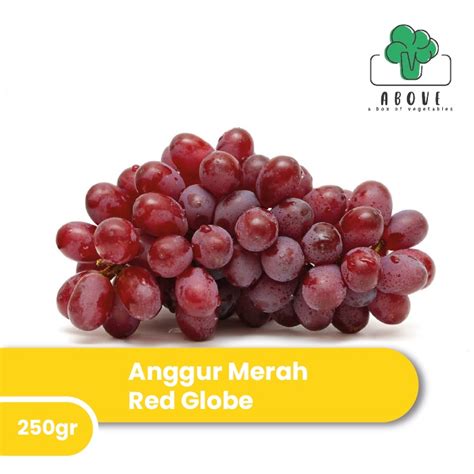 Jual Anggur Merah Red Globe G Buah Above Shopee Indonesia