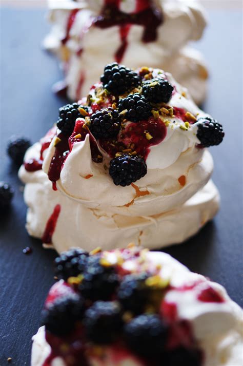 Blackberry And Meyer Lemon Pavlovas Honestlyyum