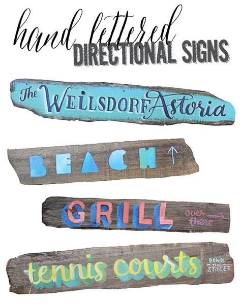 Hand Lettered Directional Signs By Makewells