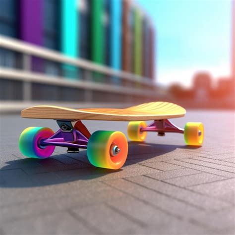 Premium Ai Image Futuristic Skateboard