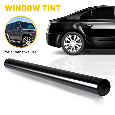 The Uncut Super Dark Black Silver Car Window Tint Film 50cm X 3m — Auxito