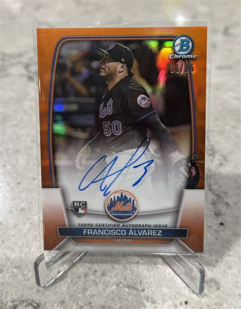 Bowman Chrome Francisco Alvarez Rookie Auto Orange Refractor Cra