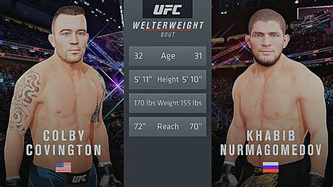 Colby Covington Vs Prime Khabib Nurmagomedov UFC 4 Gameplay