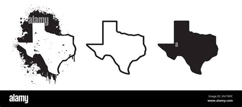 Texas Shape Silluet Texas Logo Vector Dallas Star Vector Symbols