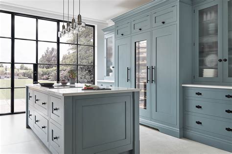 Blue Open Plan Kitchen Tom Howley