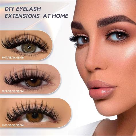 Diy Lash Extension Kit 200pc D Curl Volume Cluster Lashes With Bond