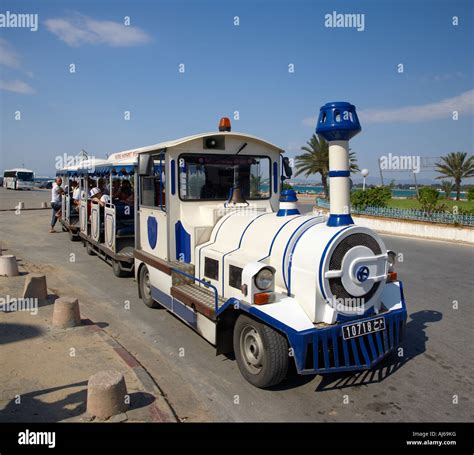 Tourist Train Outside The Old Fort Hammamet Tunisia Stock Photo Alamy