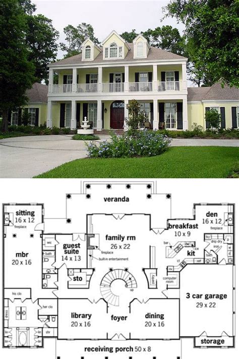 50 Stunning Mansion House Plans & Floor Plans | Colonial house plans ...