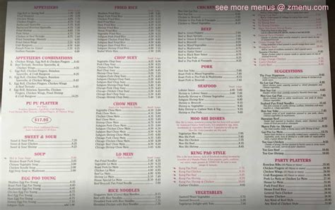 Menu at Oriental Express restaurant, Rockland, 8 W Water St