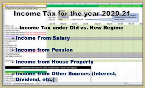 Income Tax Calculator For Fy 2020 21 Ay 2021 22 Excel Download