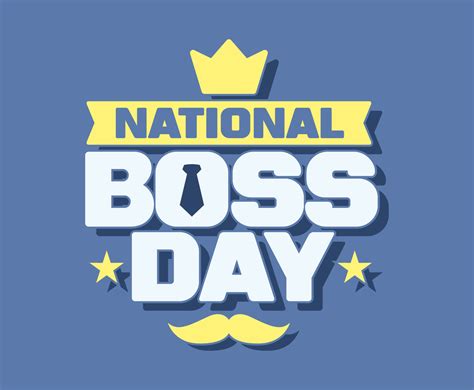 National Boss Day Typography Vector | Vector.ToolXoX.com