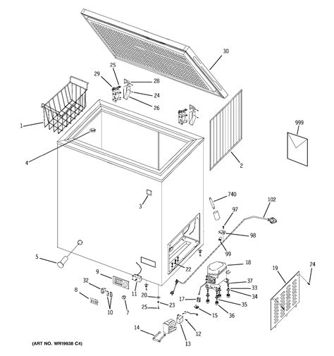 Assembly View For FREEZER PARTS FCM5DRBWH