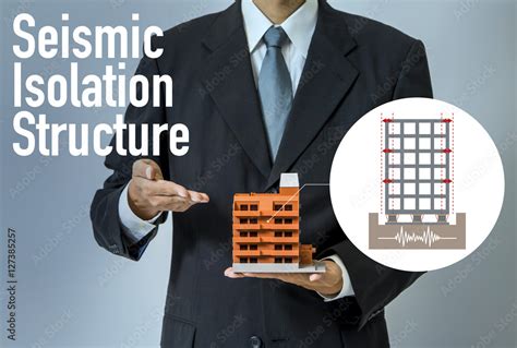 seismic isolation structure concept visual, base isolated system Stock ...