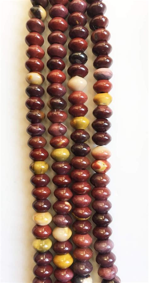 Mookaite Large Hole Gemstone Bead Strand X Mm Rondelle Large Hole