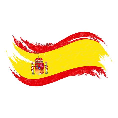 Premium Vector | National flag of spain designed using brush
