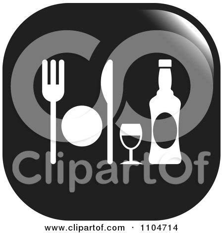 Clipart Black And White Dining Icon - Royalty Free Vector Illustration ...