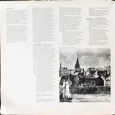 Erik Satie Reinbert De Leeuw Early Pianoworks Volume Two Lp