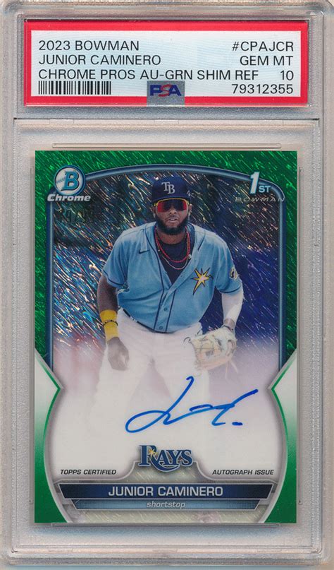 Junior Caminero Bowman Baseball Chrome Prospect