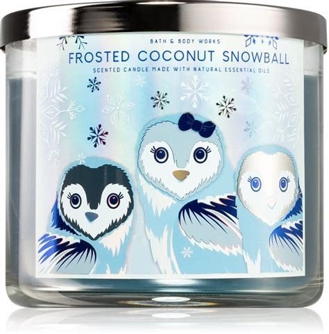 Bath Body Works Frosted Coconut Snowball Candela Profumata I Notino It