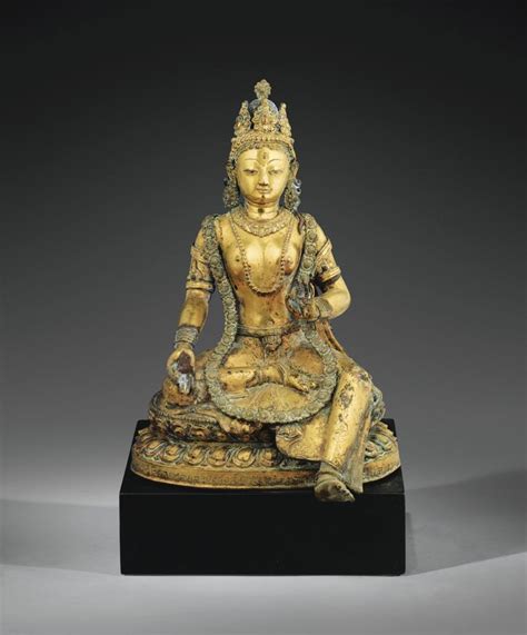 (#325) Statuette de Tara en cuivre repoussé Népal, datée 1665 | Art ...