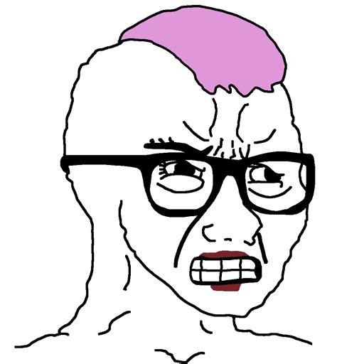 Pink Hair Angry Soyjak Wojak Wojak Land