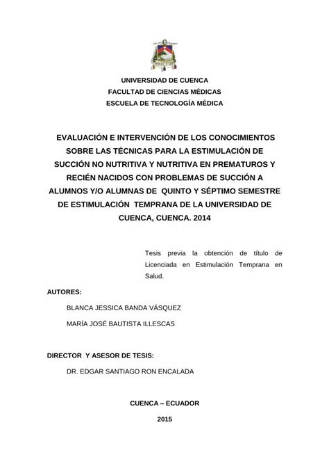 Pdf Evaluaci N E Intervenci N De Los Dspace Ucuenca Edu Ec