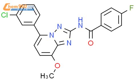 492469 56 4 Benzamide N 5 3 Chlorophenyl 8 Methoxy 1 2 4 Triazolo 1