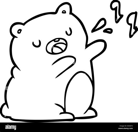 line drawing of a bear singing a song Stock Vector Image & Art - Alamy