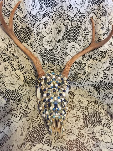 Beaded Deer Skull By Southernrepurpose On Etsy